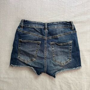 Blue denim shorts